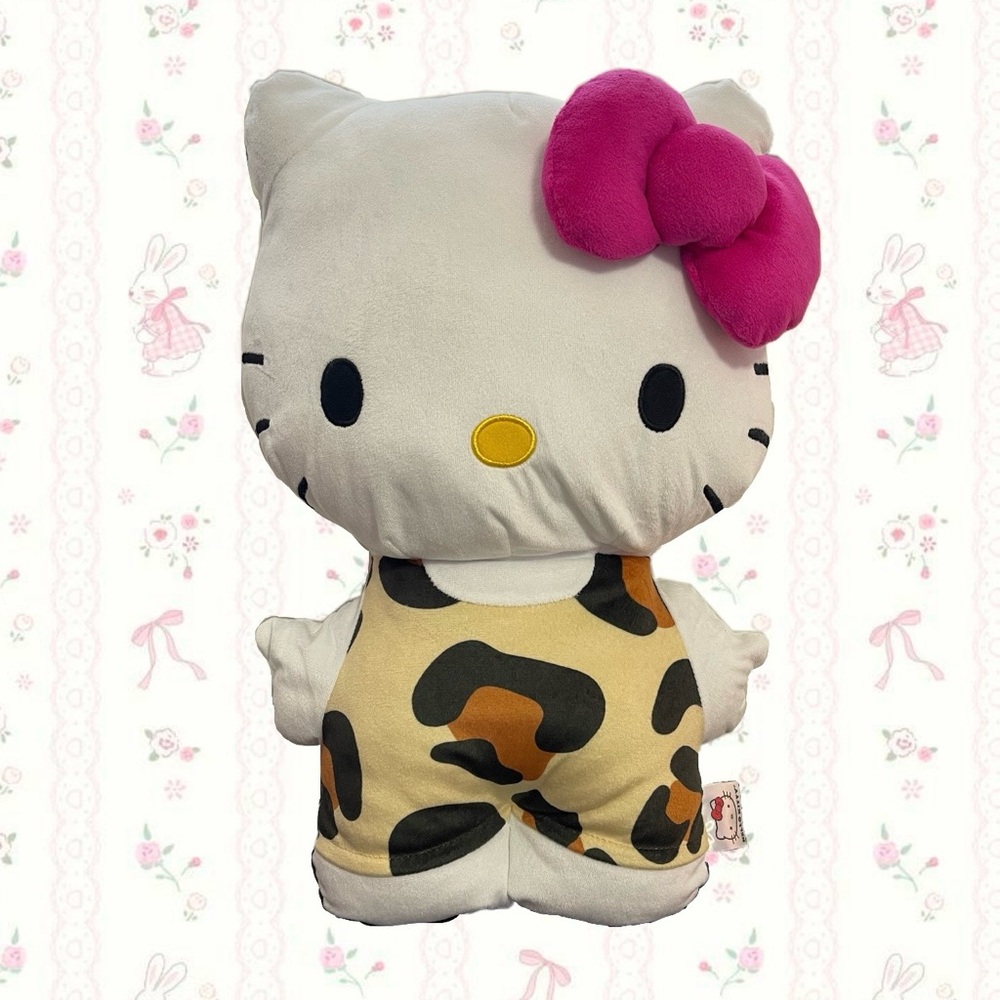 Leopard Print Y2K Hello Kitty Large Plush